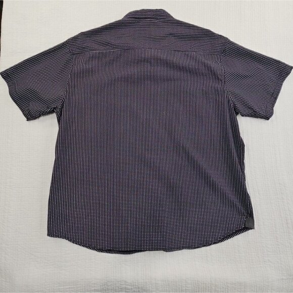 Lions Crest English Laundry Shirt Men's 4X Button Short Sleeve Navy Blue EUC - Picture 10 of 14